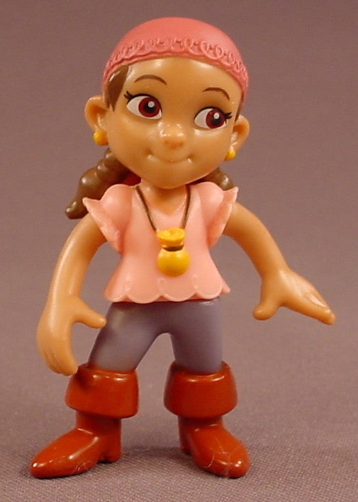 Disney Jake And The Neverland Pirates Izzy Pirate Girl Figure, The Arms & Legs Are Moveable, 2 3/4 Inches Tall, Mattel