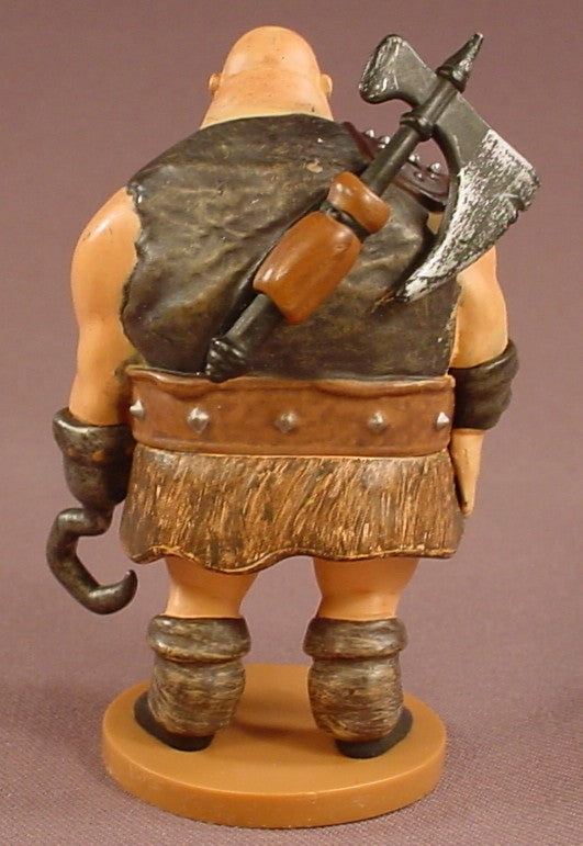 Disney Tangled Movie Hook Hand Pub Thug PVC Figure On A Base, 4 Inches Tall, Concert Pianist, Has An Ax On His Back