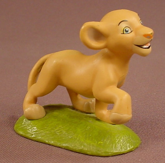 Disney The Lion King Simba As A Cub Walking On A Green Grass Base PVC Figure, 2 1/8 Inches Tall, Figurine