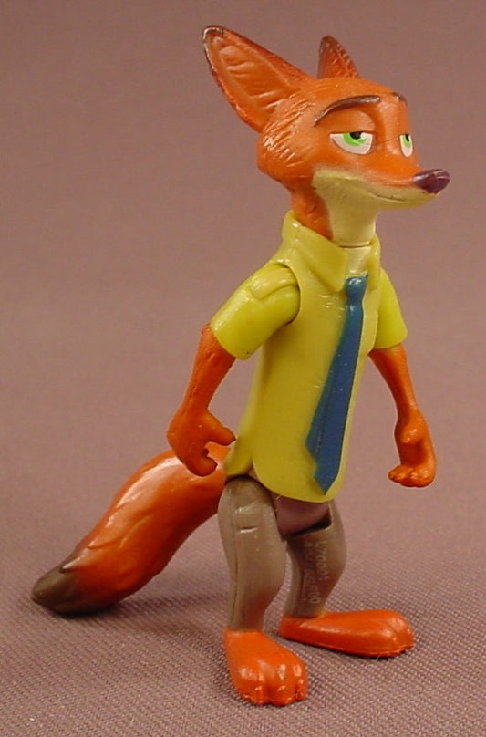 Disney Zootopia Nick Wilde The Red Fox Action Figure, His Head Arms Legs & Tail Move, 2 3/4 Inches Tall, Tomy