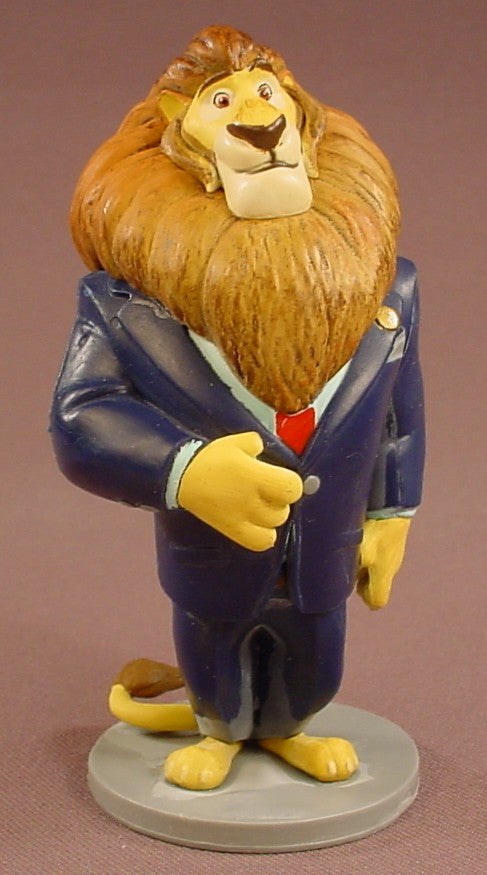 Disney Zootopia Mayor Lionheart African Lion PVC Figure On A Base, 4 1/4 Inches Tall, Leader Of Zootopia, Figurine