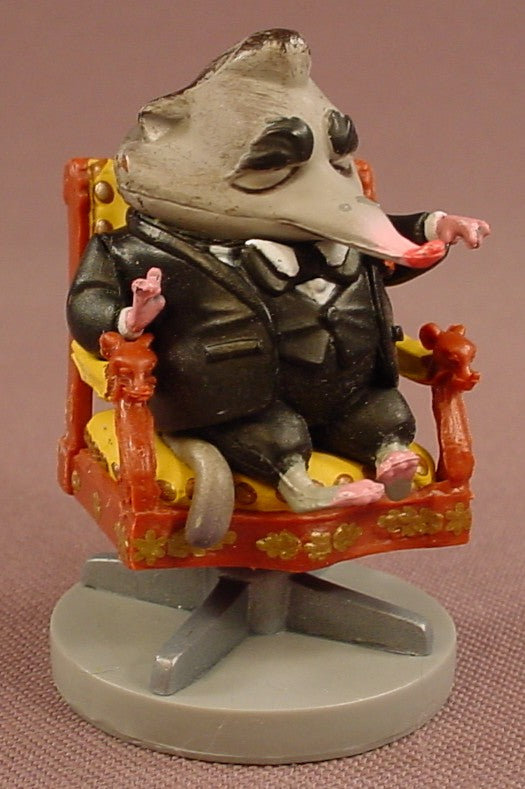 Disney Zootopia Mr Big Shrew Sitting On A Chair PVC Figure On A Base, Father Of Fru Fru, 2 1/4 Inches Tall, Figurine
