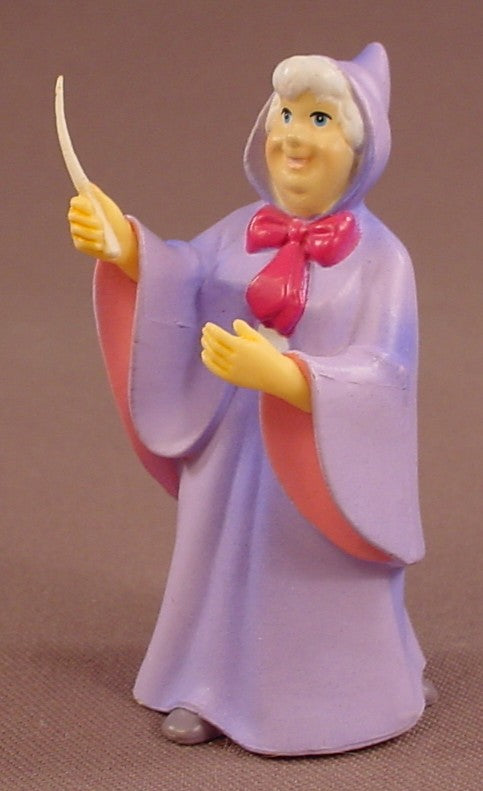 Disney Cinderella Fairy Godmother With Her Cape & Wand PVC Figure, 3 Inches Tall, Figurine