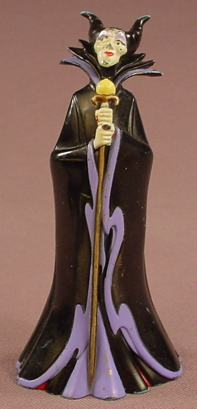 Disney Sleeping Beauty Maleficent Witch Villain PVC Figure, 4 Inches Tall, Has Some Paint Rubs, Figurine