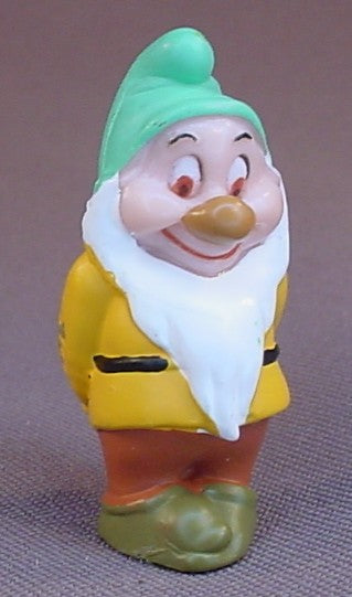 Disney Snow White Bashful Dwarf With His Hands Behind His Back PVC Figure, 1 3/4 Inches Tall, Dwarves, Figurine