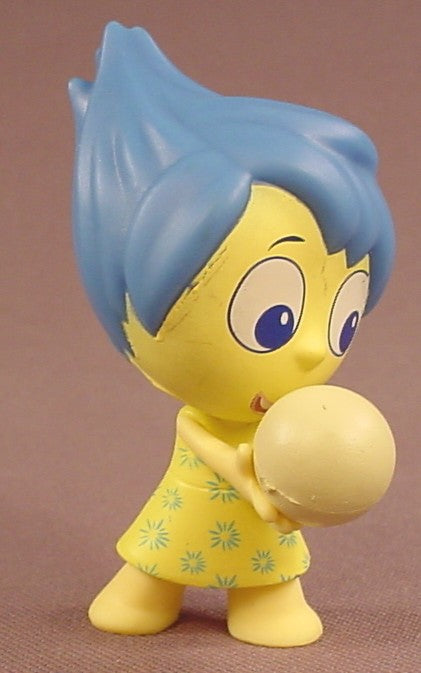Disney Inside Out Joy Holding A Thought Bubble PVC Figure, 2 1/2 Inches Tall, 2015 Funko, Pixar, Figurine