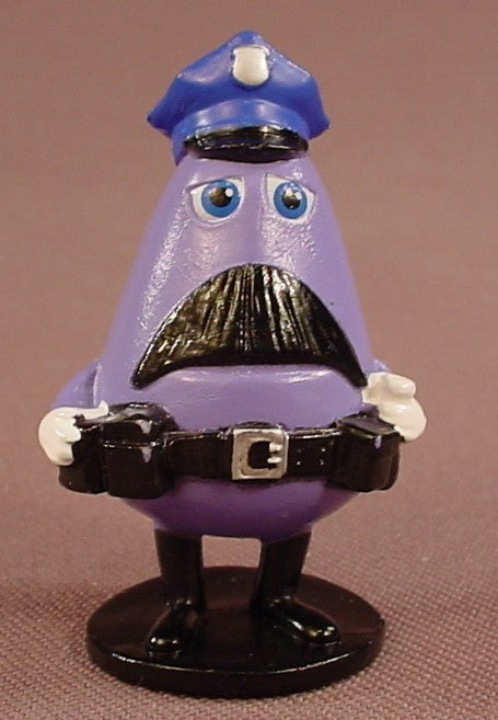Disney Inside Out Jake The Cop Mind Worker PVC Figure On A Base, 1 3/4 Inches Tall, Pixar, Figurine, Policeman