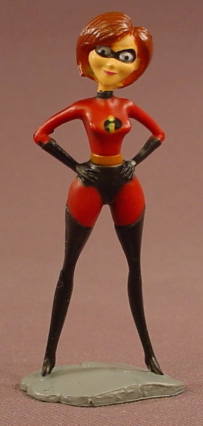 Disney The Incredibles Helen Mrs Incredible PVC Figure On A Base, 2 3/4 Inches Tall, Pixar, Figurine