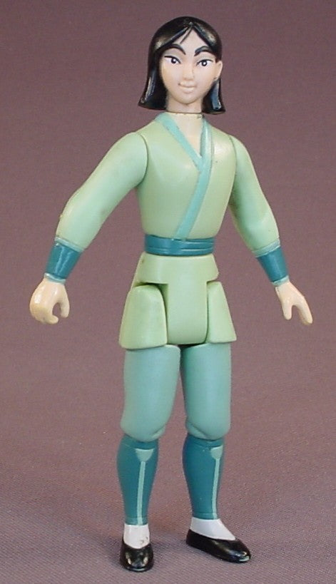 Disney Warrior Mulan Action Figure, 4 1/2 Inches Tall, The Arms Legs & Head Move, Swivels At The Waist, Disney Princess