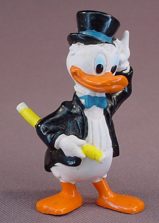 Disney Donald Duck Dressed In His Tuxedo With Tails & A Top Hat PVC Figure, 2 1/4 Inches Tall, Applause, The Walt Disney Co