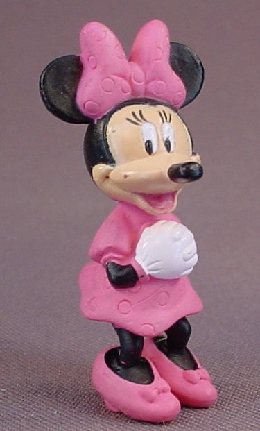 Disney Minnie Mouse With Her Hands Folded In Front PVC Figure, 2 Inches Tall, Figurine