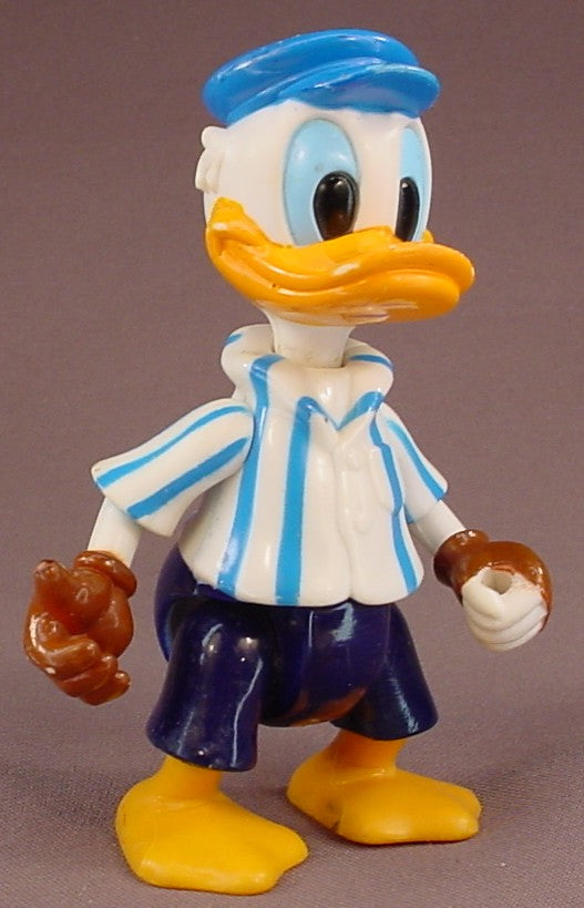 Disney Donald Duck Figure From An ARCO Donald's Speedboat Playset, 4 1/4 Inches Tall, The Head Arms & Legs Move