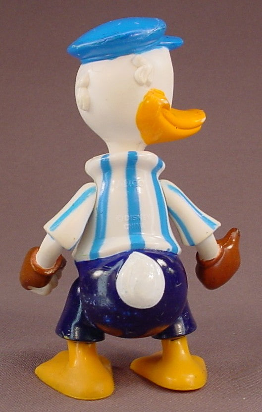 Disney Donald Duck Figure From An ARCO Donald's Speedboat Playset, 4 1/4 Inches Tall, The Head Arms & Legs Move
