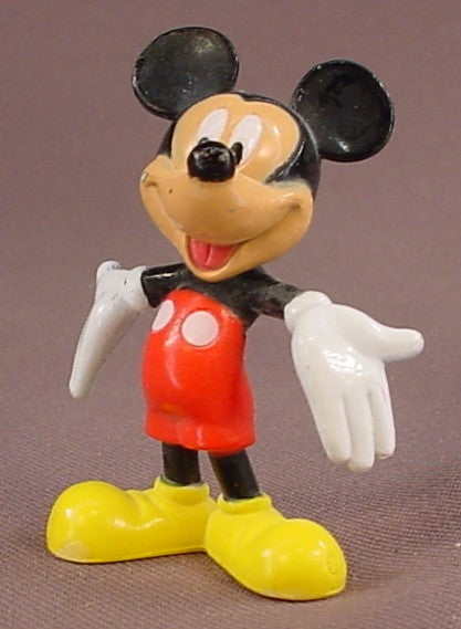 Disney Mickey Mouse With His Arms Spread PVC Figure, 2 Inches Tall, Figurine