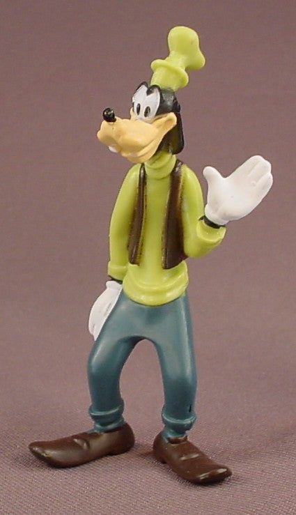 Disney Goofy With His Hand Up As If To Say "Hi" PVC Figure, 3 1/4 Inches Tall, Goof Troop, Figurine