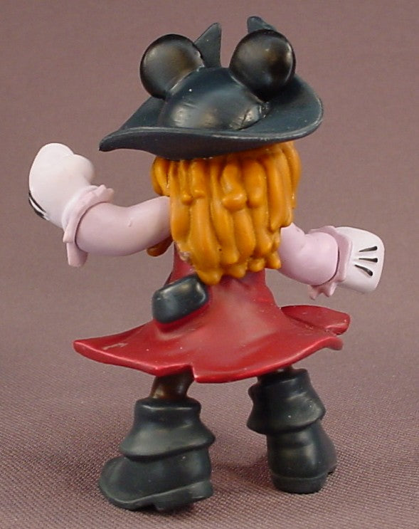 Disney Minnie Mouse Wearing A Pirate Hat Coat & Boots PVC Figure, The Arms Move, 3 Inches Tall, Figurine