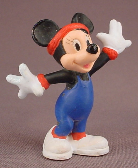 Disney Minnie Mouse Wearing Exercise Clothes & A Sweat Band PVC Figure, 2 1/4 Inches Tall, Figurine