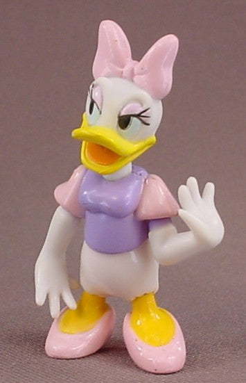 Disney Daisy Duck PVC Figure, The Head Feet & One Arm Are Moveable, 2 1/4 Inches Tall, Figurine