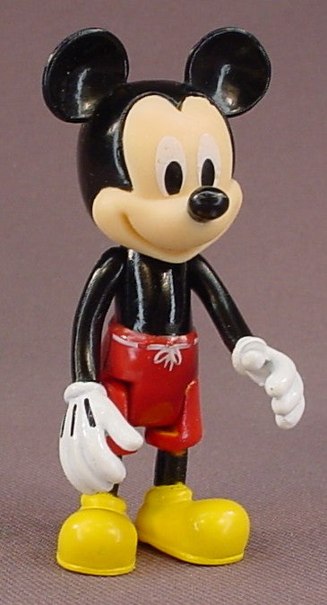 Disney Mickey Mouse In Shorts Or Trunks With A Drawstring PVC Figure, 2 3/4 Inches Tall, Figurine