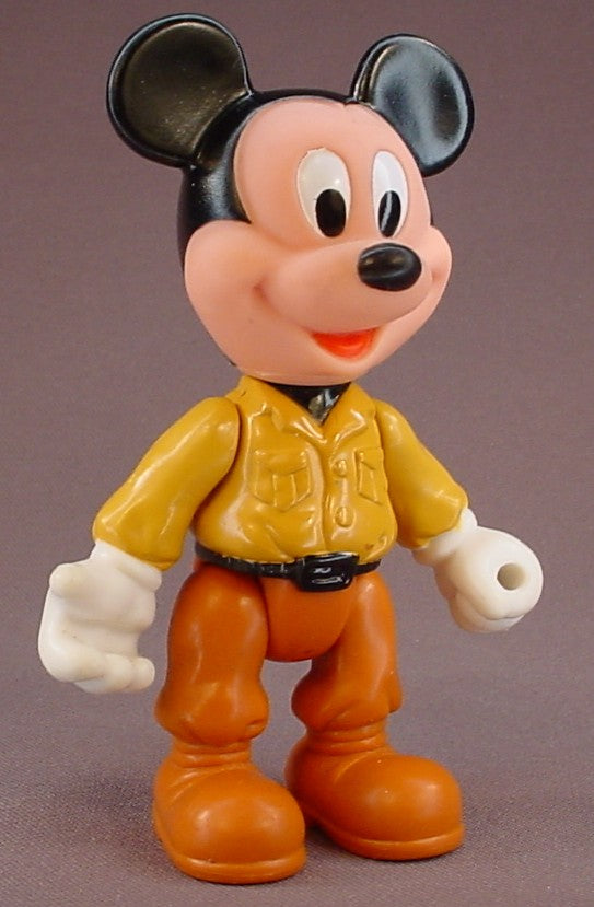 Disney Mickey Mouse In His Safari Outfit Figure From An ARCO Mickey's Safari Adventure Playset, 1980's, 4 3/4 Inches Tall