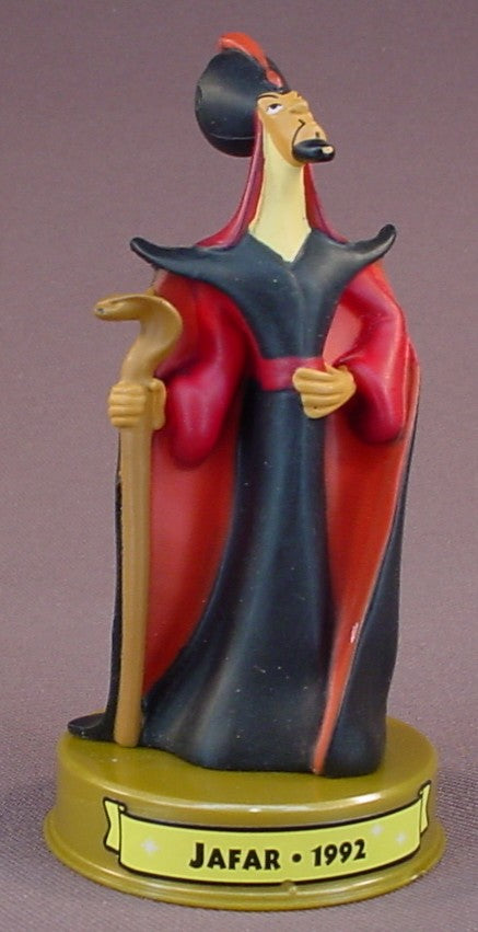 Disney 100 Years Of Magic Jafar Villain PVC Figure On A Base, Walt Disney World, Aladdin Movie, 2002 McDonalds