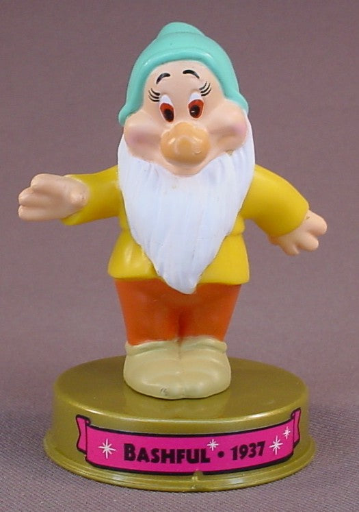 Disney 100 Years Of Magic Bashful Dwarf PVC Figure On A Base, Walt Disney World, 2002 McDonalds