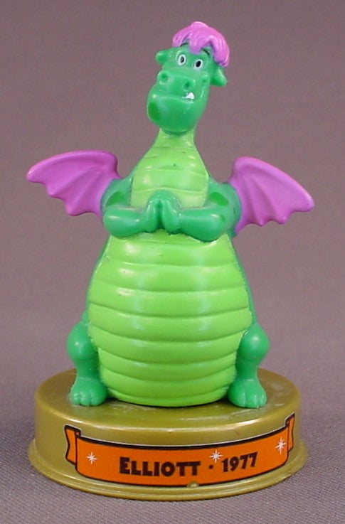 Disney 100 Years Of Magic Elliott The Dragon PVC Figure On A Base, Walt Disney World, Pete's Dragon Movie, 2002 McDonalds