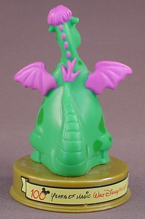 Disney 100 Years Of Magic Elliott The Dragon PVC Figure On A Base, Walt Disney World, Pete's Dragon Movie, 2002 McDonalds