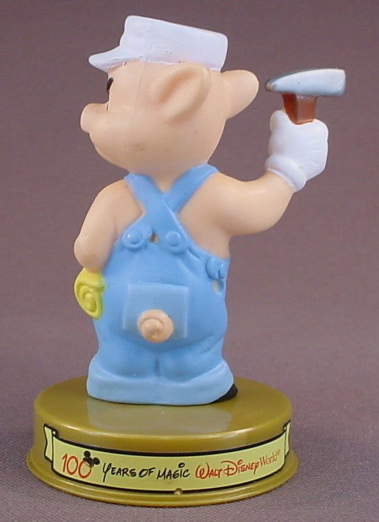 Disney 100 Years Of Magic Practical Pig PVC Figure On A Base, Walt Disney World, The Three Little Pigs Movie, 2002 McDonalds