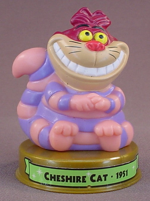 Disney 100 Years Of Magic The Cheshire Cat PVC Figure On A Base, Walt Disney World, Alice In Wonderland Movie, 2002 McDonalds