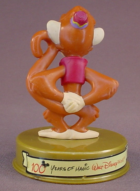 Disney 100 Years Of Magic Abu The Monkey PVC Figure On A Base, Walt Disney World, Aladdin Movie, 2002 McDonalds