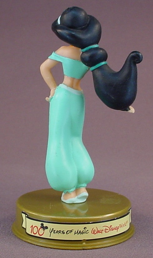 Disney 100 Years Of Magic Princess Jasmine PVC Figure On A Base, Walt Disney World, Aladdin Movie, 2002 McDonalds