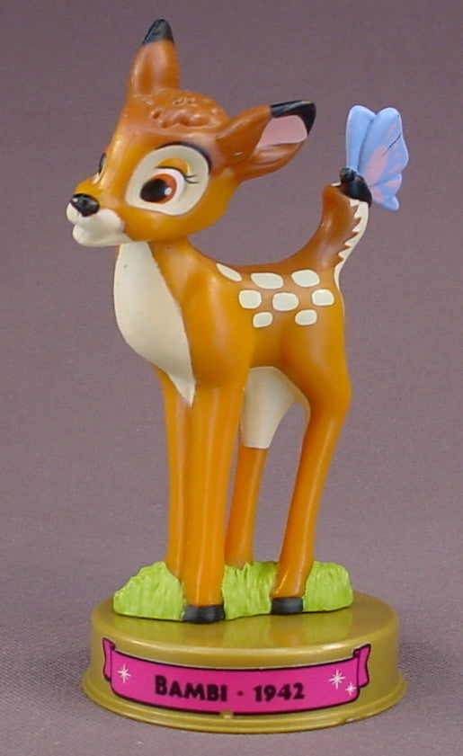 Disney 100 Years Of Magic Bambi PVC Figure On A Base, Walt Disney World, Bambi Movie, 2002 McDonalds