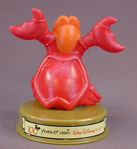 Disney 100 Years Of Magic Sebastian The Crab PVC Figure On A Base, Walt Disney World, The Little Mermaid Movie, 2002 McDonalds