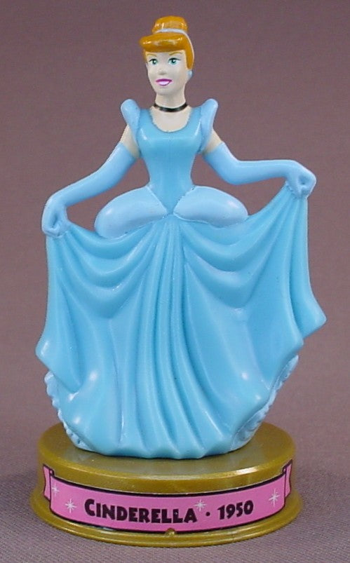 Disney 100 Years Of Magic Cinderella PVC Figure On A Base, Walt Disney World, Cinderella Movie, 2002 McDonalds