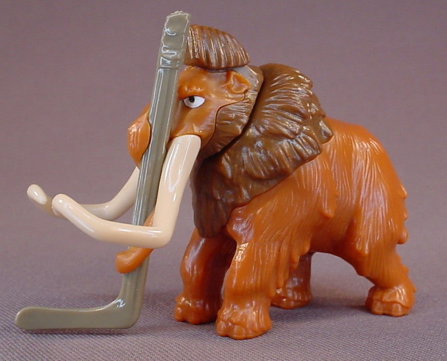 Ice Age Movie Manny The Wooly Mammoth Figure Holding A Hockey Stick, The Head Swivels To Swing The Hockey Stick