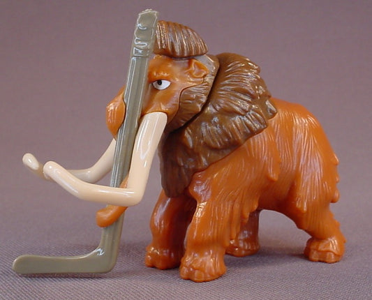 Ice Age Movie Manny The Wooly Mammoth Figure Holding A Hockey Stick, The Head Swivels To Swing The Hockey Stick