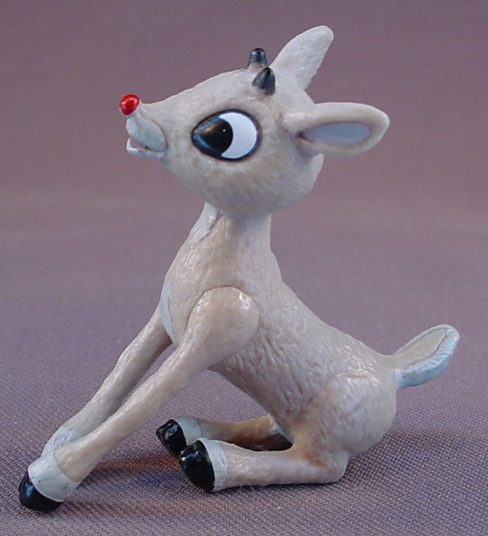Rudolph The Red Nose Reindeer The Movie Clarice Rudolph's Girlfriend PVC Figure, In A Sitting Back On Her Hind Legs Pose, 2 3/4 Inches Tall