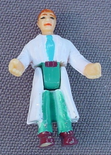 Jurassic Park Lot World Micro Volcano Lab Scientist Figure, 1 1/8 Inches Tall, Paleontologist, 1997 Blue Box Toys, Bluebox