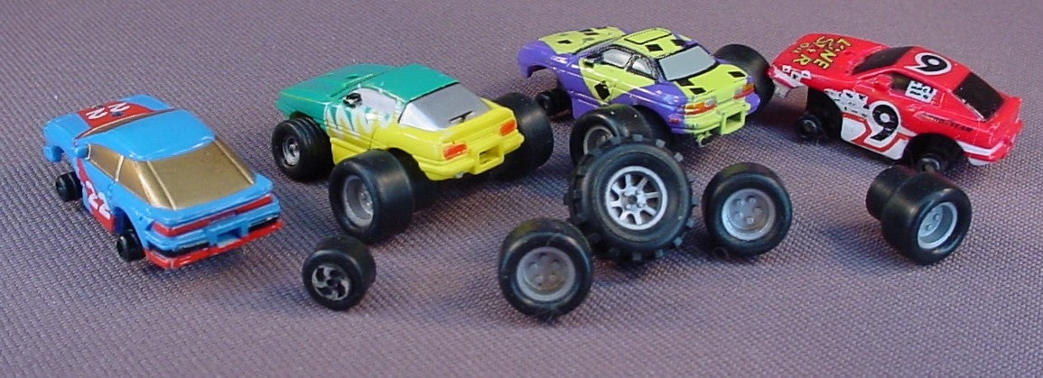 Micro Machines Lot Of Speed Shop Cars & Tires, 1990 Galoob