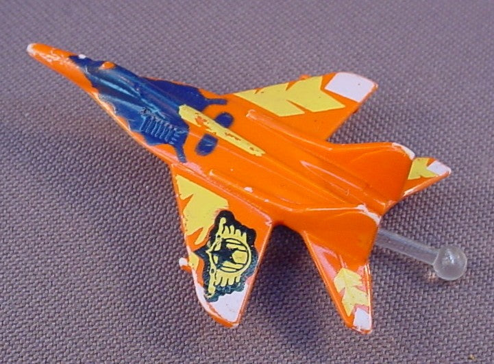 Matchbox Ring Raiders Orange Jet Airplane, 2 1/4 Inches Long, 1980's TV Show, Ring Raiders