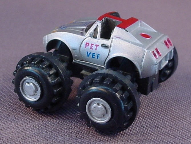 Micro Machines Funrise Silver & Red Corvette T-Top Monster Truck