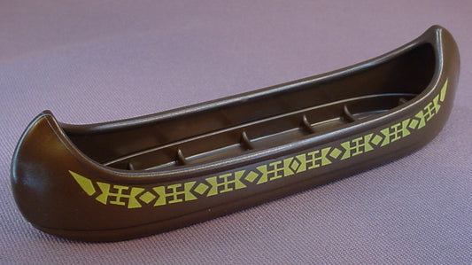 Playmobil Brown Tracker's Canoe With Yellow Trim, Voyageur, 3397
