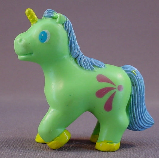 Soma Green Unicorn Pony With A Blue Mane And Tail, 2 Inches Tall