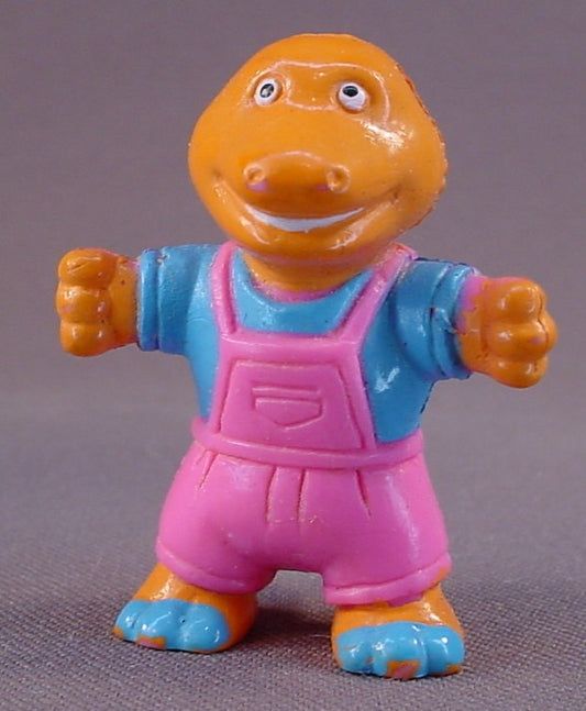 Soma Love Dinos Dinosaur In Pink & Blue Clothes PVC Figure, 1 5/8 Inches Tall, Barney, 1992