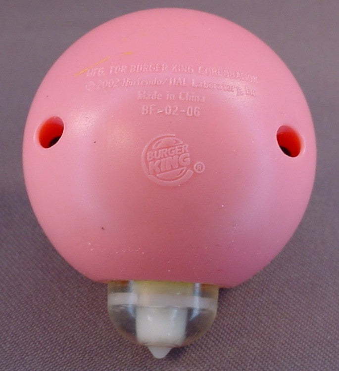 Pokemon Pink Kirby Spinner Top Figure, 2 1/2 Inches Tall, 2002 Burger King