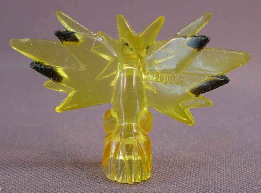 Pokemon Clear Yellow Zapdos PVC Figure, 1 1/8 Inches Tall, Battle Stadium, Transparent, No Base