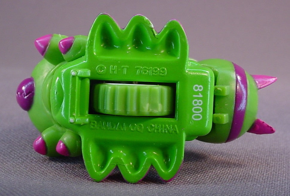 Digimon Wormon Figure, 2 1/2 Inches Long, The Wheel On The Bottom Makes The Head And Tail Move, 2000 Bandai