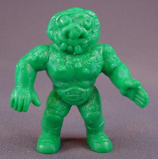 Weird Balls Green Sewer Face PVC Wrestler Figure, 1 7/8 Inches Tall, Weirdballs, Flyweight Wrestlers, 1986 Talbot Toys, TMAC