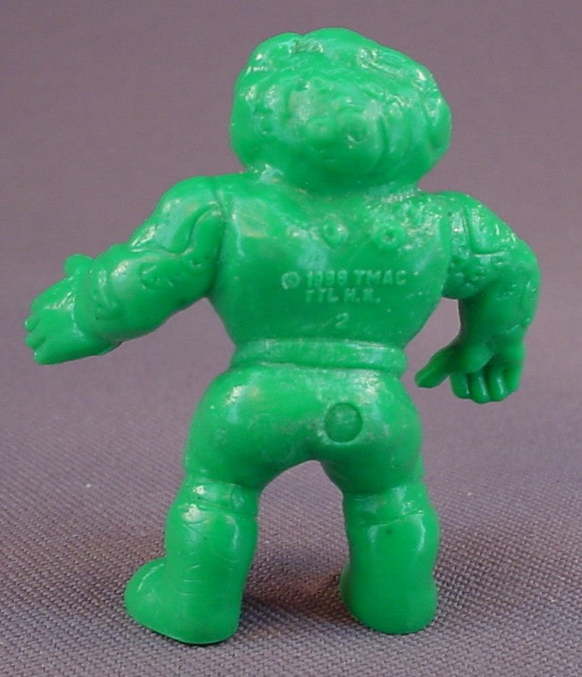 Weird Balls Green Sewer Face PVC Wrestler Figure, 1 7/8 Inches Tall, Weirdballs, Flyweight Wrestlers, 1986 Talbot Toys, TMAC